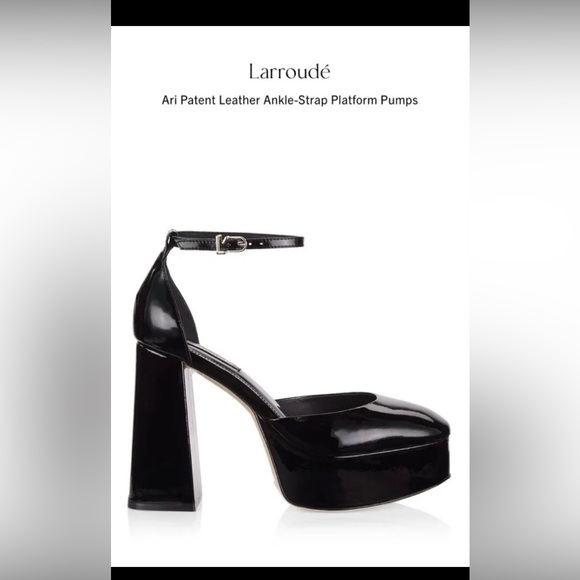 Larroudé Ari Patent Leather Ankle-Strap Platform Pumps size 11 new in box - Picture 1 of 10
